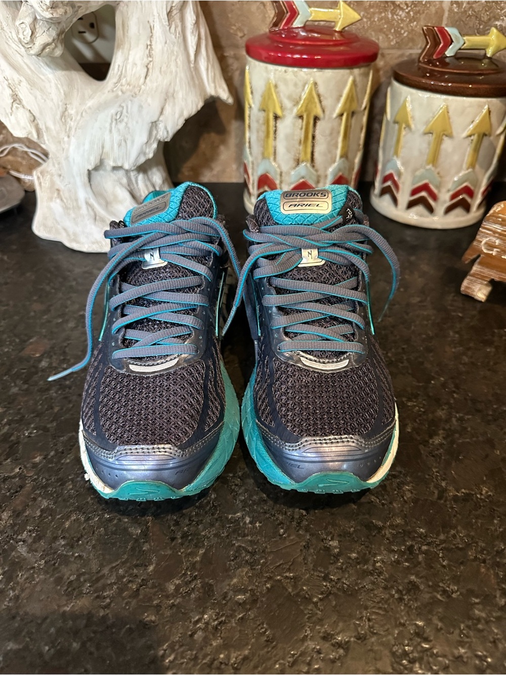 Brooks Ariel 16 Charcoal and Teal Women's Running Sneakers